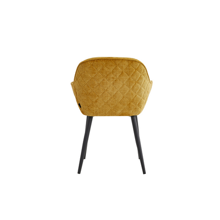 2 Stück Esszimmerstuhl - Metropol - Ochre Gelb - Linen