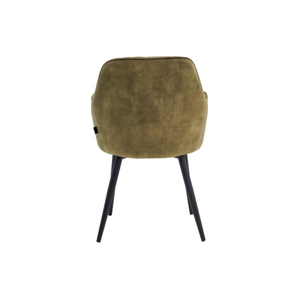2 Stück Esszimmerstuhl - Lavinia - Olivgrün - Adore Samt