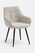 Orlando eetkamerstoel - Beige Chenille