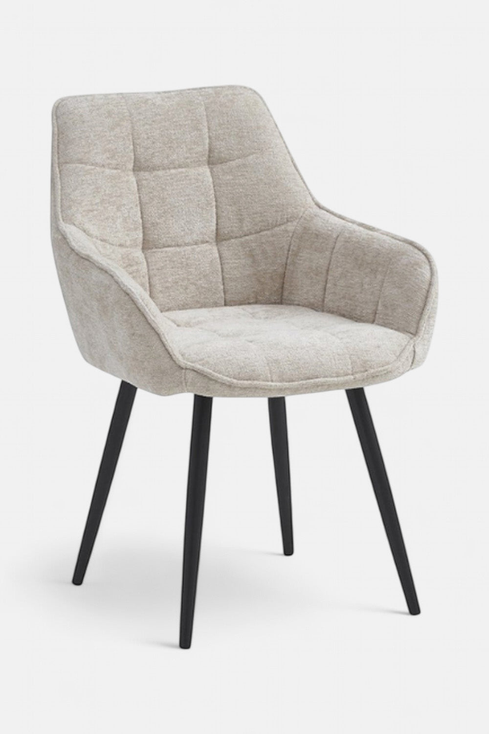 Orlando eetkamerstoel - Beige Chenille