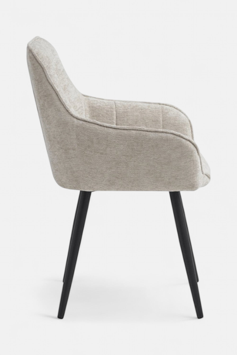 Orlando eetkamerstoel - Beige Chenille