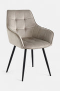 Eetkamerstoel Orlando - Beige Fluweel