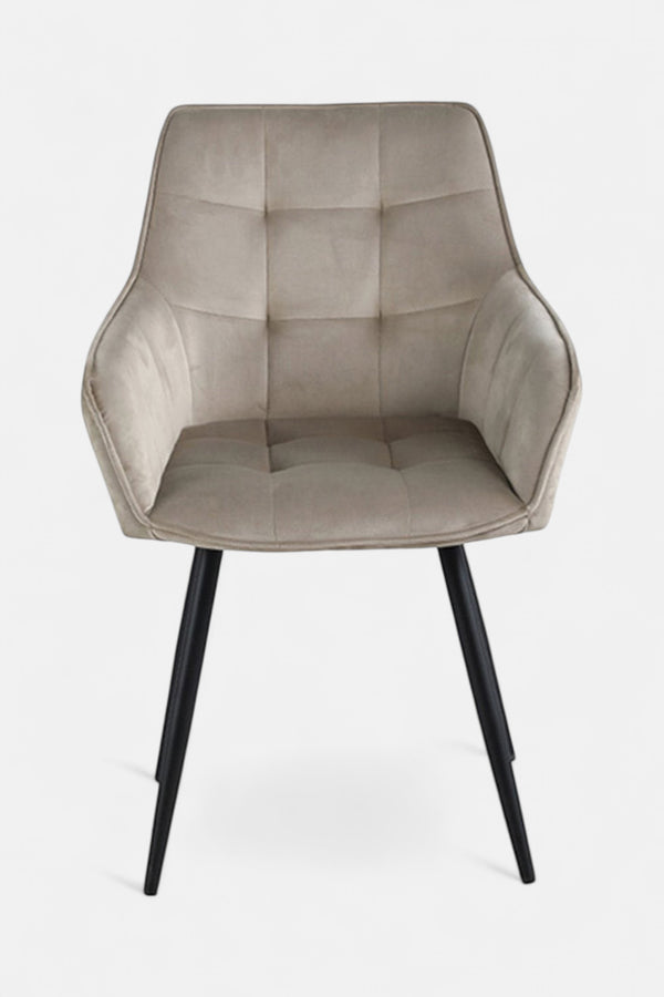 Orlando Esszimmerstuhl - Beige Samt