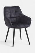 Chaise de salle à manger Orlando - Velours Adore gris