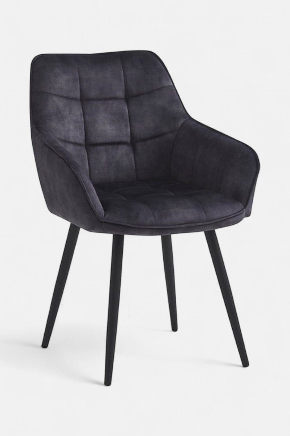 Chaise de salle à manger Orlando - Velours Adore gris