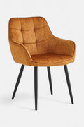 Orlando eetkamerstoel - Okergeel Adore fluweel
