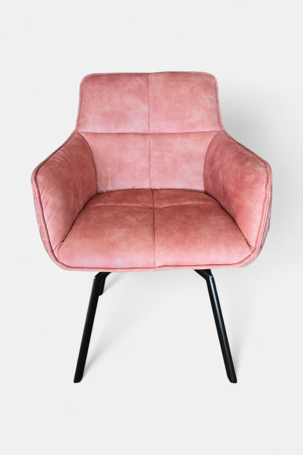 Peter Drehbare Esszimmerstuhl - Rosa Samt - 180 Grad