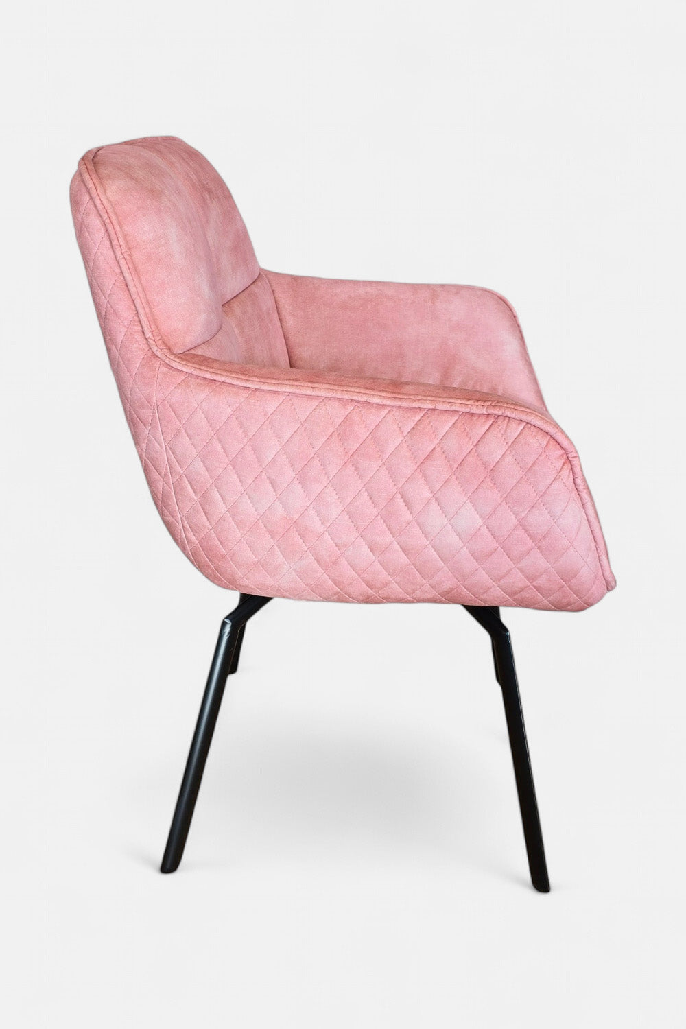 Peter Drehbare Esszimmerstuhl - Rosa Samt - 180 Grad