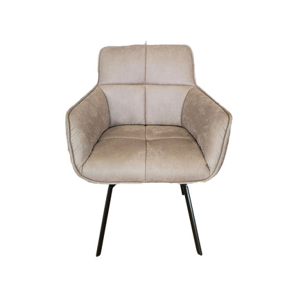 Chaise de salle à manger chaise pivotante Peter aspect cuir éléphant