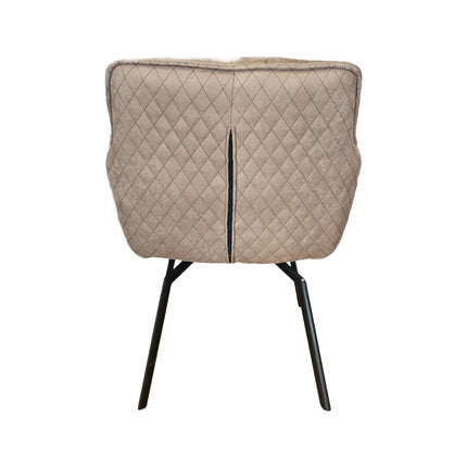 Chaise de salle à manger chaise pivotante Peter aspect cuir éléphant