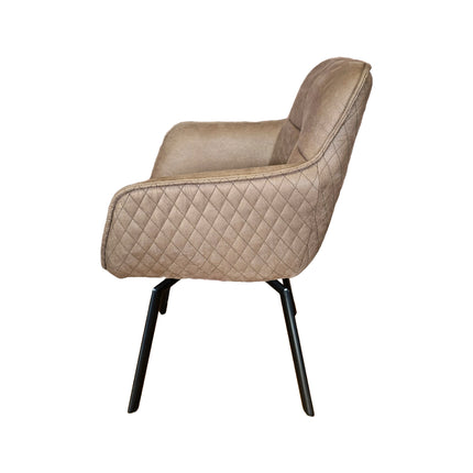 Chaise de salle à manger chaise pivotante Peter aspect cuir éléphant