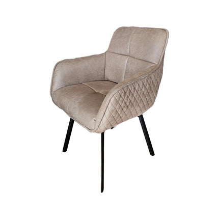 Chaise de salle à manger chaise pivotante Peter aspect cuir éléphant