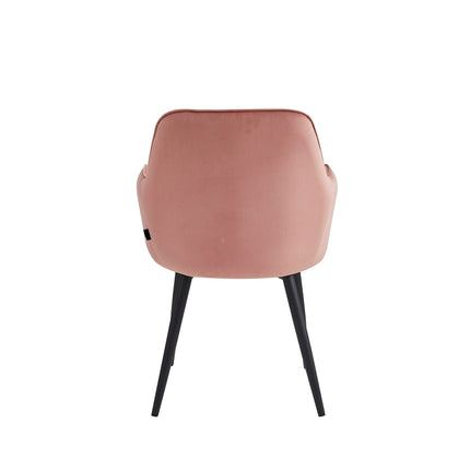 2 Stück Esszimmerstuhl - Melissa - Rosa - Samt