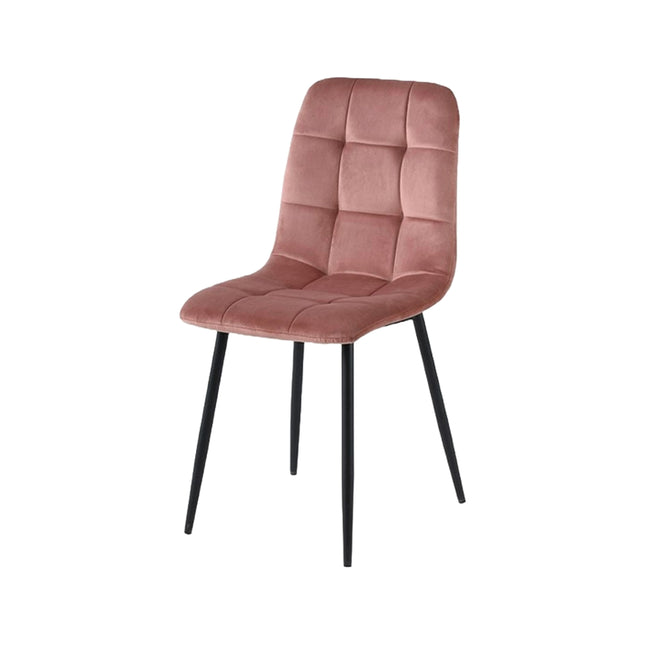 Esszimmerstuhl - Ela - Rosa - Samt