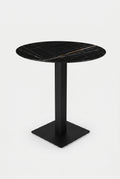 Porto Gastro-Rondetafel - Zwart Marmerlook - Ø 70 cm