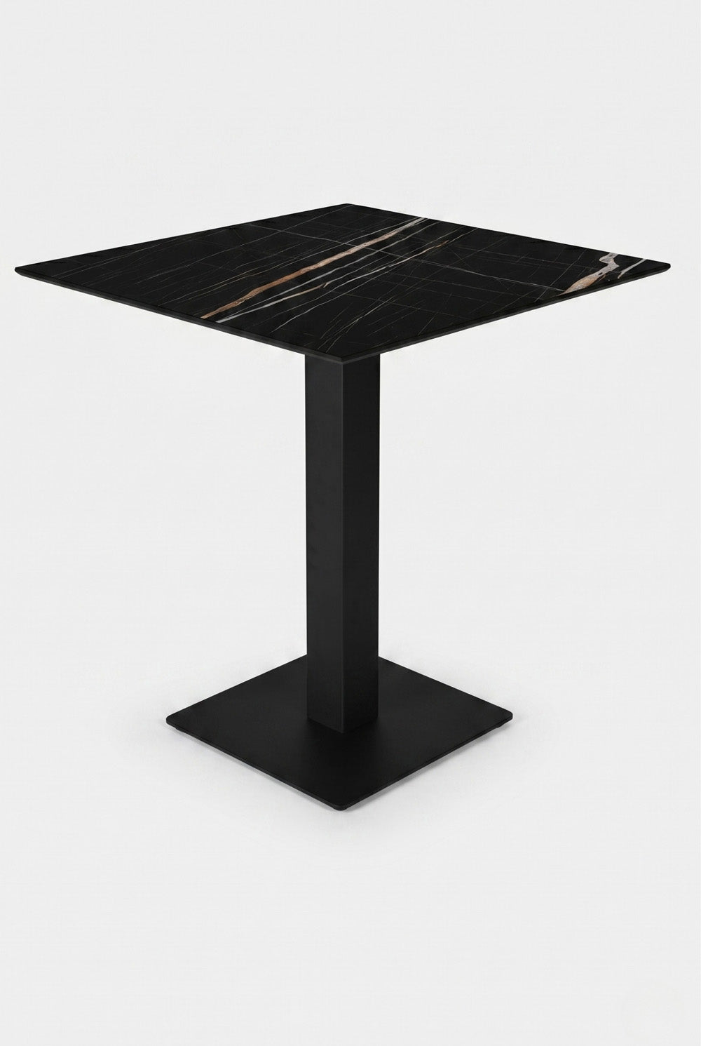 Porto gastronomische tafel - Zwart marmerlook - 69 x 69 cm