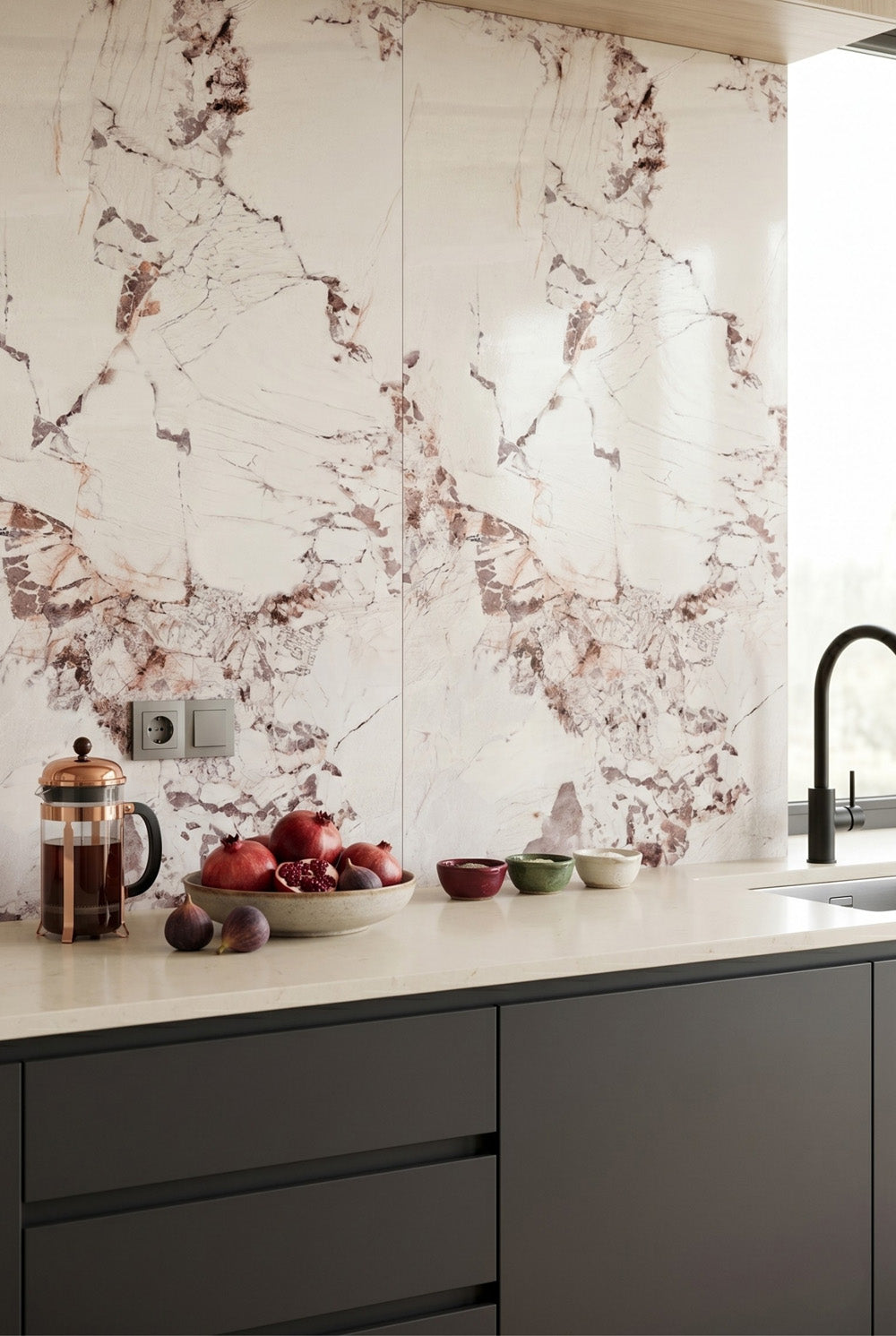 PVC-Wandpaneel - Arabescato - Marmoroptik