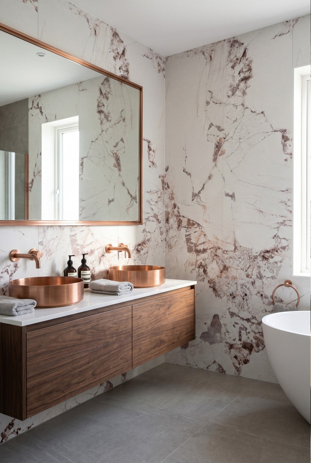 PVC-Wandpaneel - Arabescato - Marmoroptik