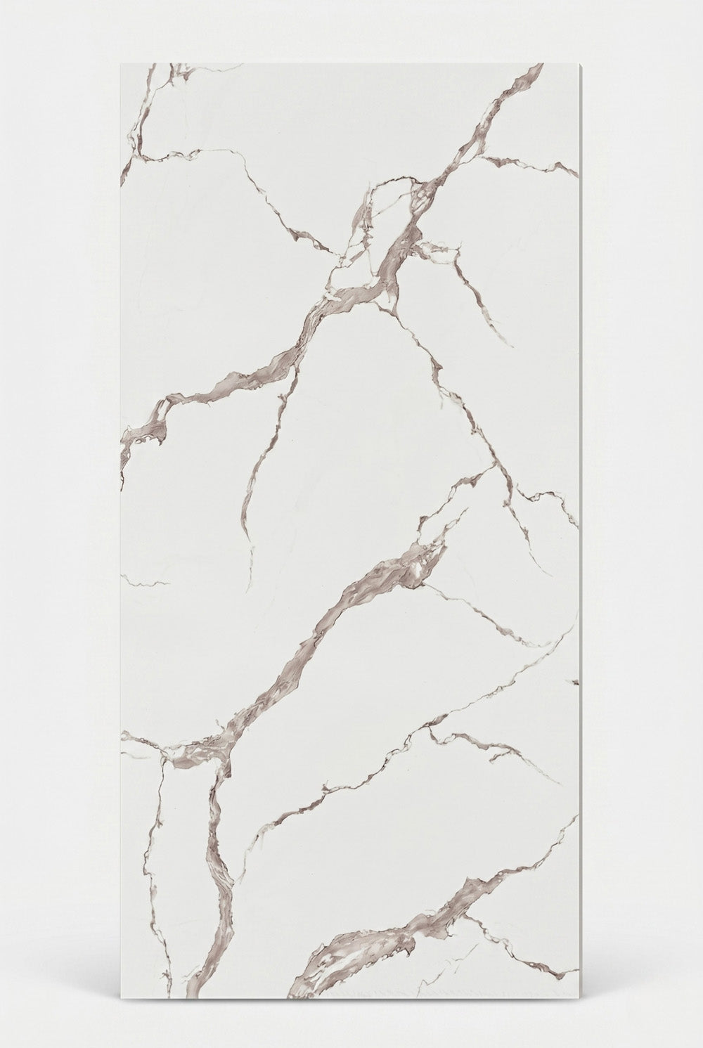 PVC-Wandpaneel - Exklusives Weiß - Marmoroptik - 122 x 260 cm