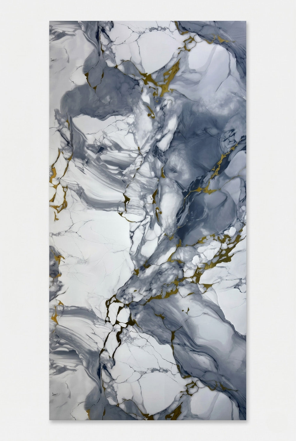 PVC-Wandpaneel - Gold Blau - Marmoroptik