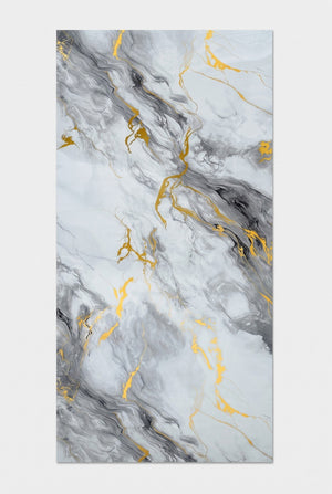 PVC-wandpaneel - Goud Zilver - Marmerlook - 122 x 260 cm