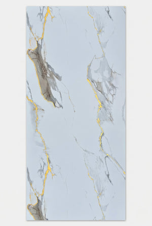 PVC-wandpaneel - Goud Wit - Marmerlook - 122 x 260 cm