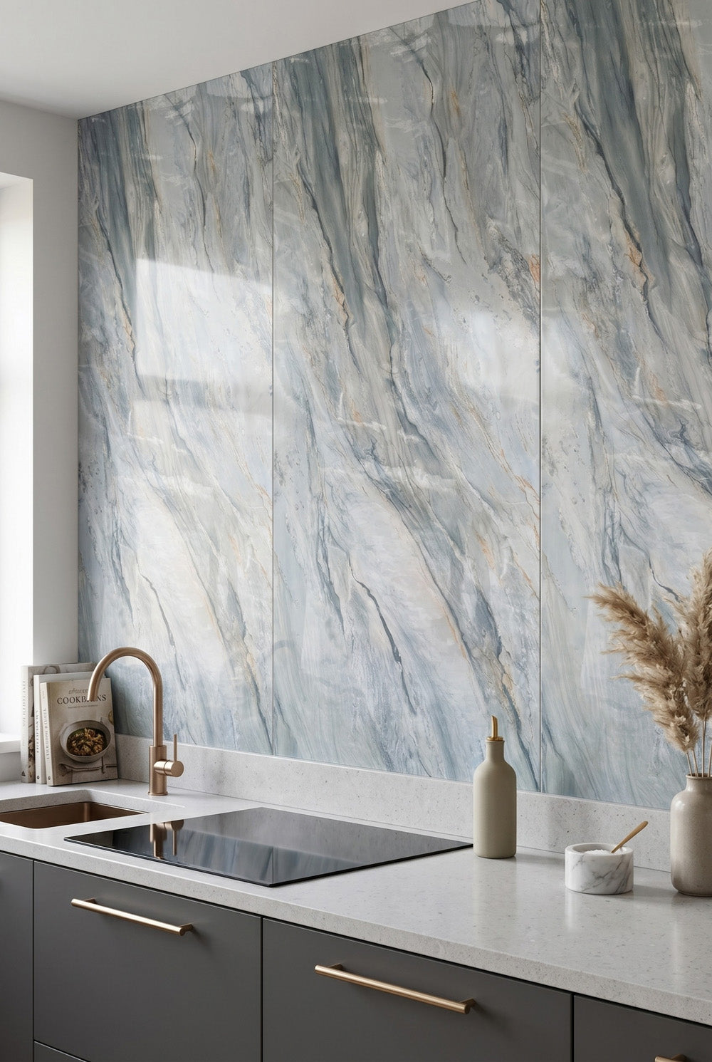 PVC-Wandpaneel - Ocean Grey - Marmoroptik