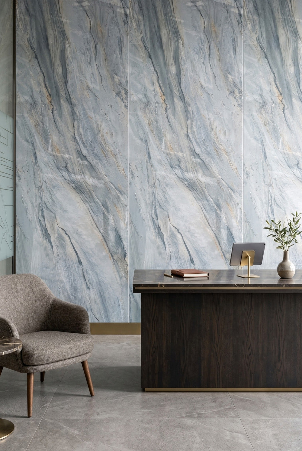 PVC-Wandpaneel - Ocean Grey - Marmoroptik