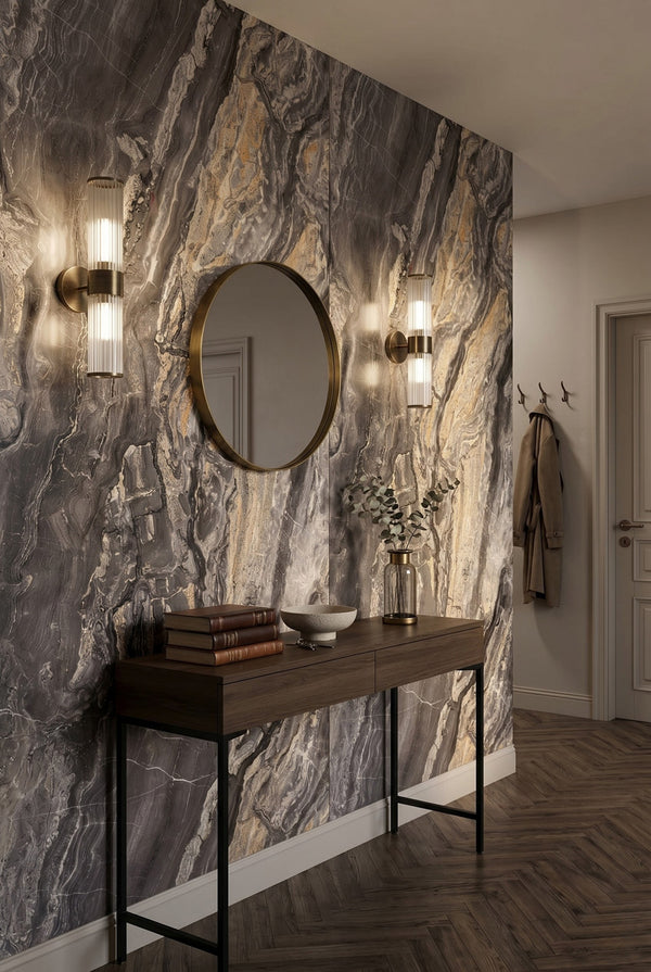 PVC-Wandpaneel - Onyx - Marmoroptik - 122 x 260 cm