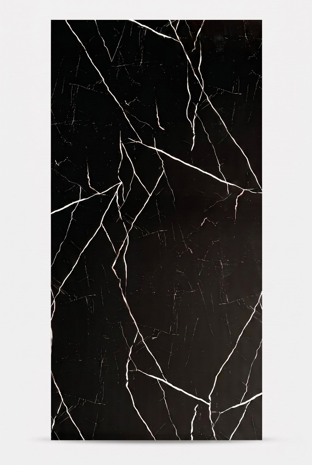 PVC-Wandpaneel - Schwarz-Weiß - Marmoroptik - 122 x 260 cm