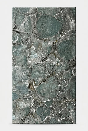 PVC-wandpaneel - Smaragdgroen - Marmerlook - 122 x 260 cm