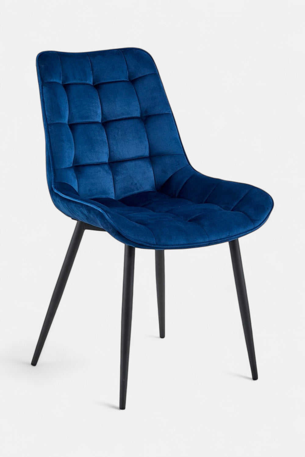 Quadro eetkamerstoel - Blauw fluweel