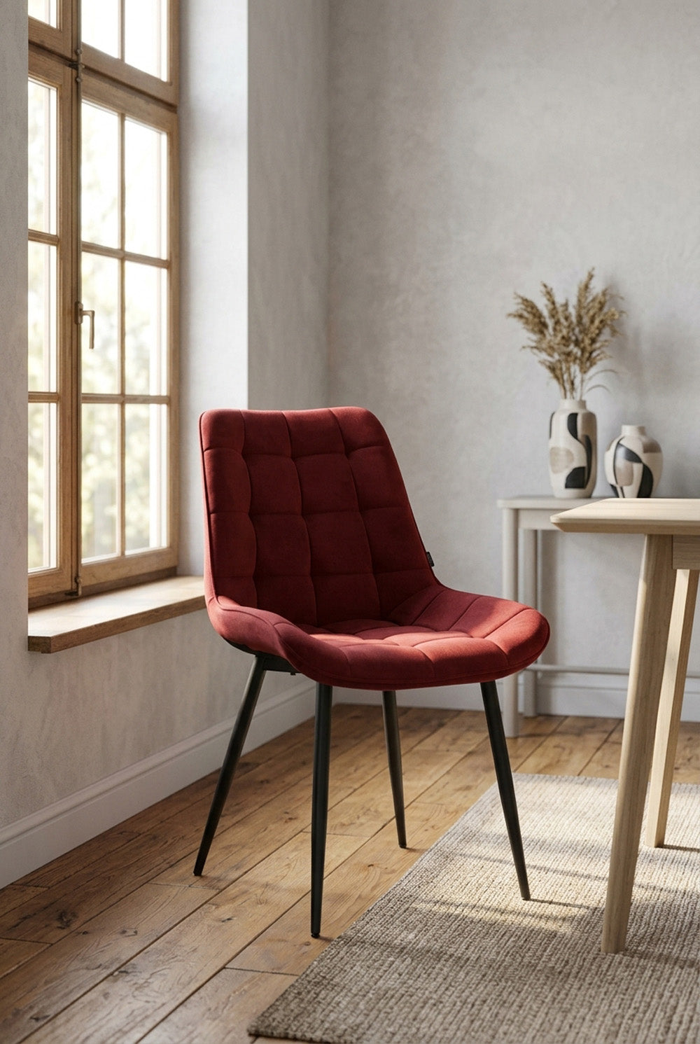 Quadro eetkamerstoel - Bordeaux fluweel
