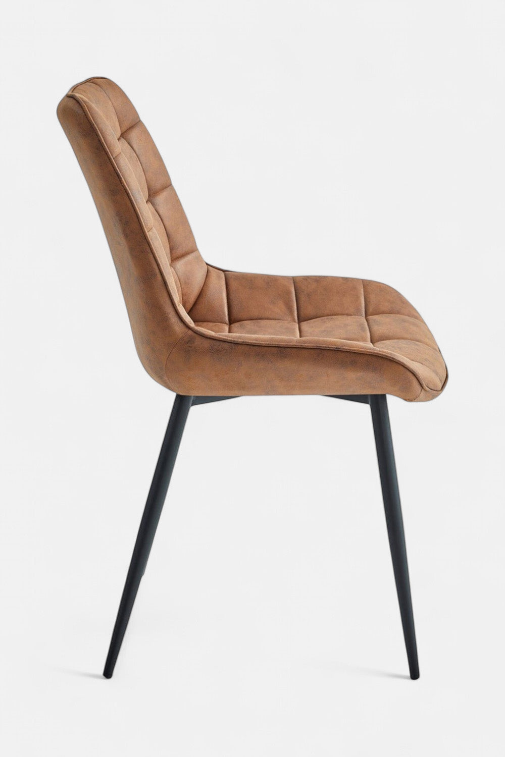 Eetkamerstoel Quadro - Cognac Microvezel