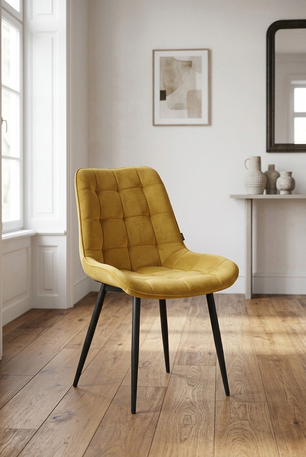Quadro eetkamerstoel - Goud fluweel