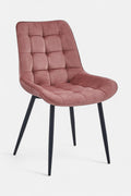 Quadro eetkamerstoel - Roze fluweel
