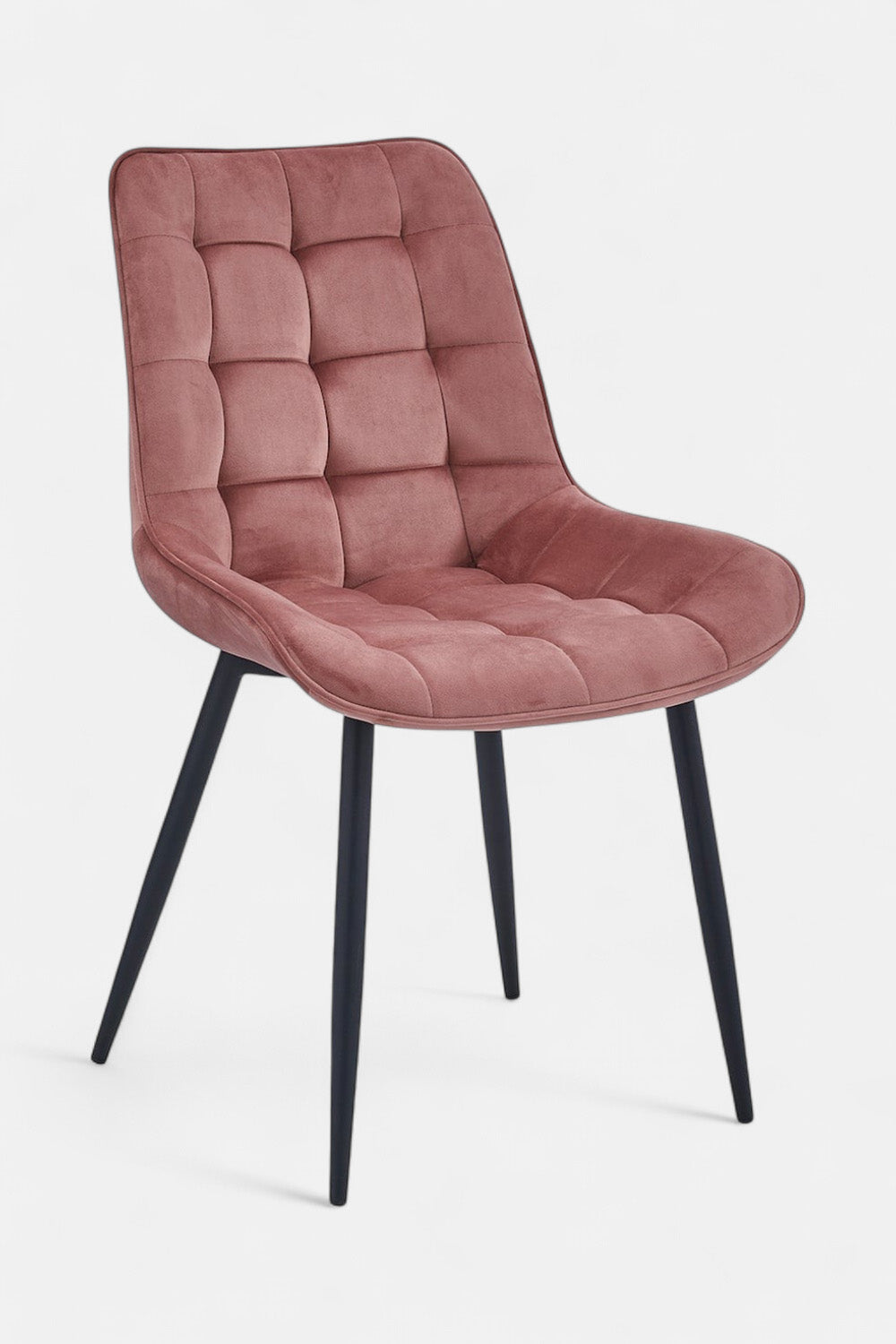 Quadro eetkamerstoel - Roze fluweel