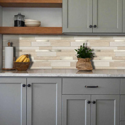 Brick Taupe - Selbstklebende Mosaik-Wandfliese
30x35.5x0.4cm