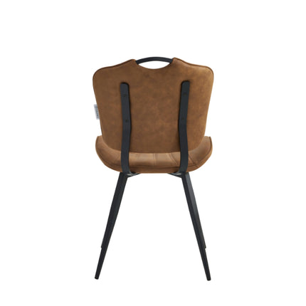 2 Esszimmerstuhl - Rondo-Cognac - Mikrofaser