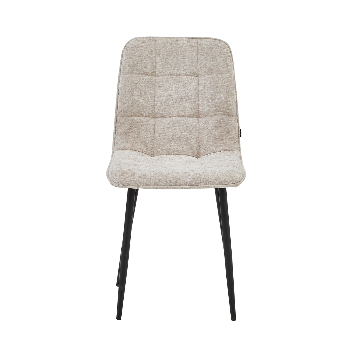 Tabouret de bar Ela - Beige - Tissu Chenille