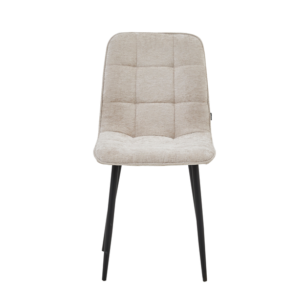Ela Esszimmerstuhl - Beige - Chenille Stoff