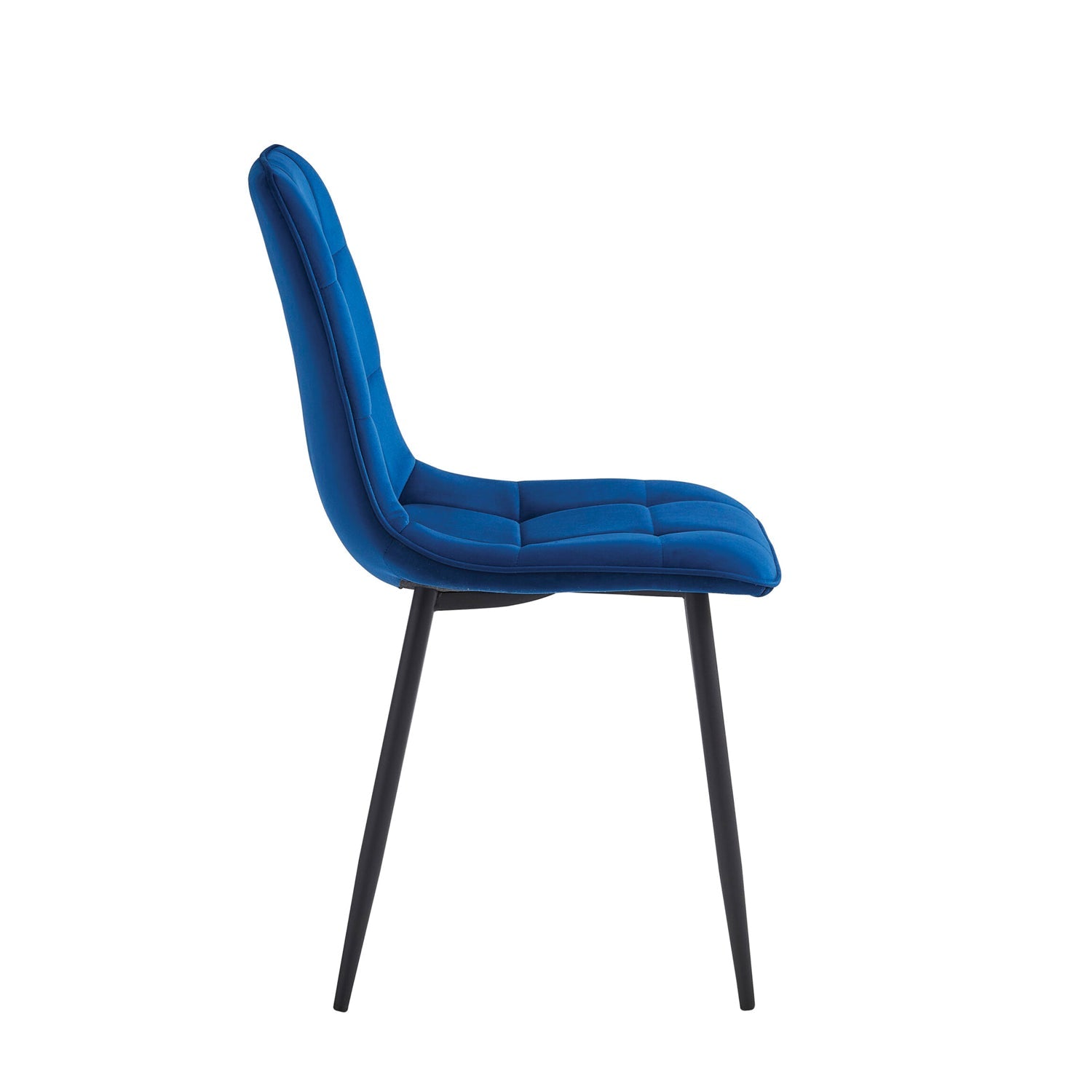 Ela  Esszimmerstuhl - Blau - Samt
