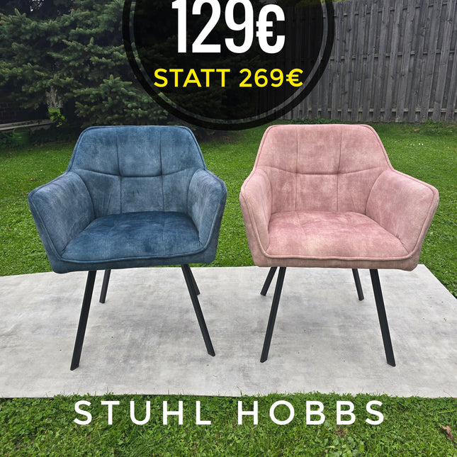 Stuhl Hobbs Teupe aus Samt