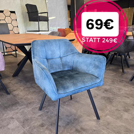 6 Stück Stuhl Hobbs Teupe aus Samt -selber Abholung