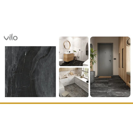 SPC Wandpaneel Dark Stone 60x60cm|4mm – Marmoroptik- Wasserdicht- Stück Preis