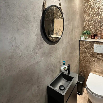 SPC Wandplatte in Marmoroptik Beton Beige 120x60cm