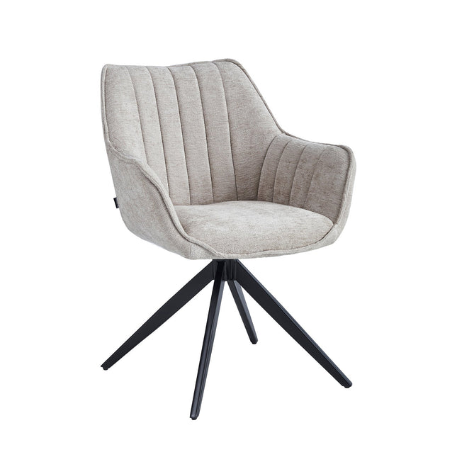 2 Stück - Yasmin Esszimmerstuhl - Taupe Chenille