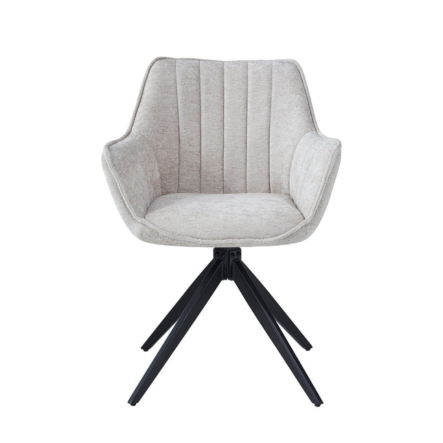 2 Stück Yasmin Esszimmerstuhl - Beige Chenille