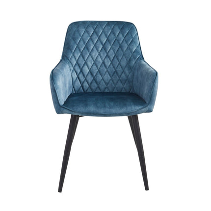 2 Stück Esszimmerstuhl - Beverly - Petrol - Adoré Velvet
