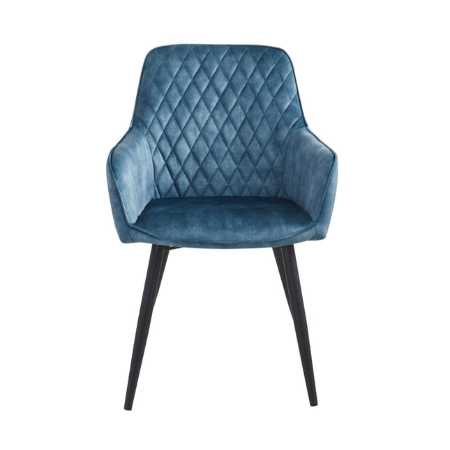 2 Stück Esszimmerstuhl - Beverly - Petrol - Adoré Velvet